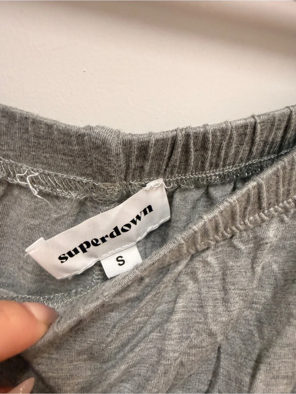 superdown Gray Lace-Trim Sleep Shorts